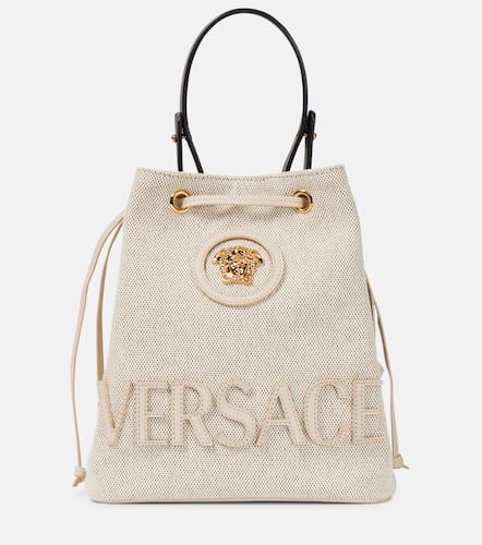 Sac seau La Medusa Small en toile - Versace - Modalova