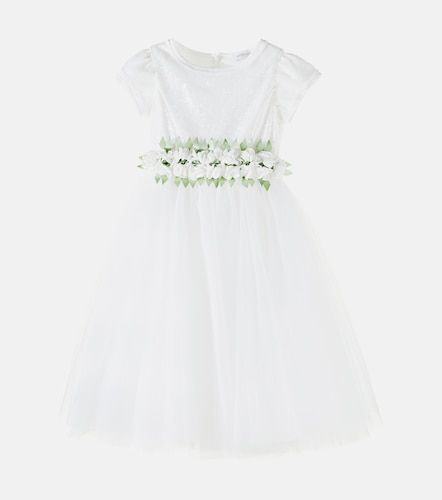 Monnalisa Robe en tulle à fleurs - Monnalisa - Modalova