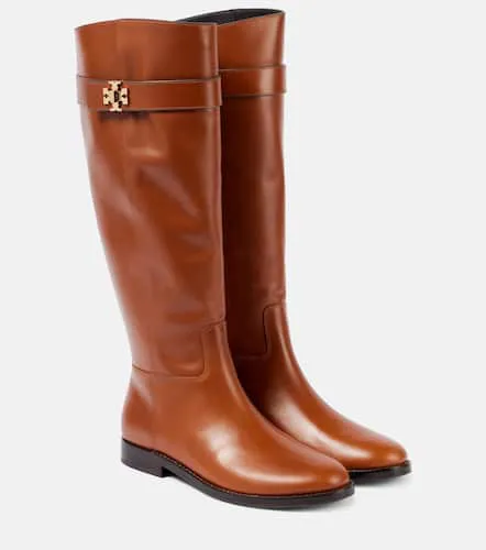 Tory Burch Bottes T Lock en cuir - Tory Burch - Modalova