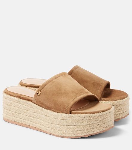 Espadrilles compensées en daim - Gianvito Rossi - Modalova