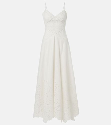 Robe longue en coton à broderies anglaises - Self-Portrait - Modalova