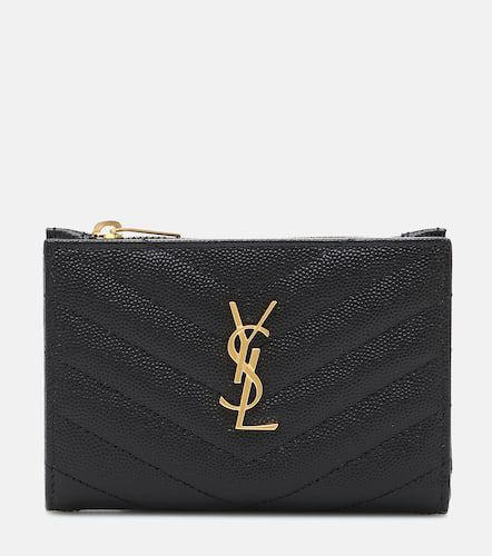 Porte-monnaie Monogramme en cuir - Saint Laurent - Modalova