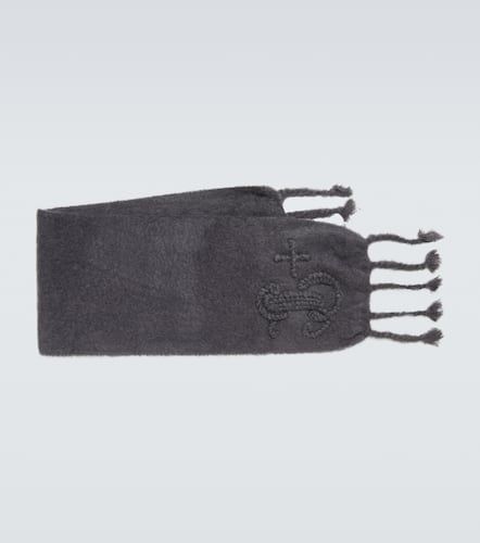 Écharpe en mohair mélangé avec logo - Jil Sander - Modalova