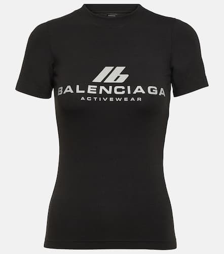 T-shirt en coton mélangé à logo - Balenciaga - Modalova
