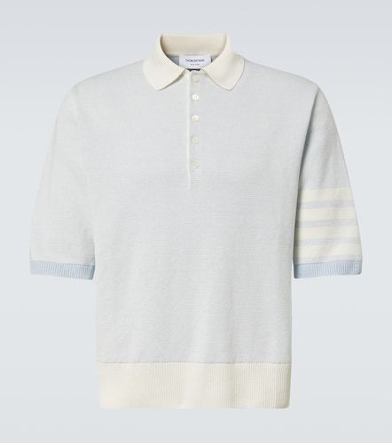 Polo 4-Bar en lin et coton - Thom Browne - Modalova