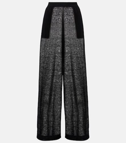 Alaïa Pantalon ample en lin et soie - Alaia - Modalova