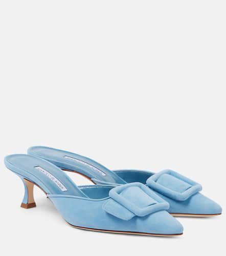 Mules Maysale en daim - Manolo Blahnik - Modalova