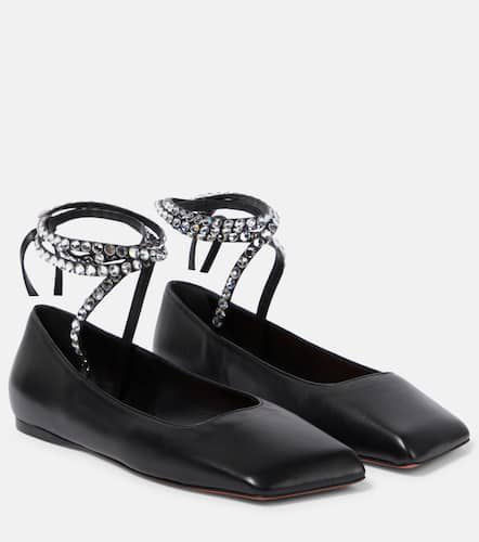 Amina Muaddi Ballerines Ane en cuir - Amina Muaddi - Modalova