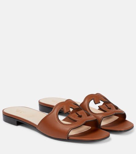 Gucci Mules Interlocking G en cuir - Gucci - Modalova