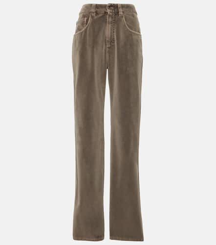 Pantalon à taille mi-haute en velours - Brunello Cucinelli - Modalova