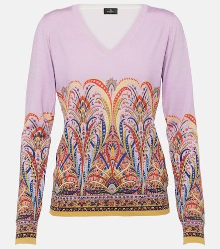 Pull en soie mélangée à imprimé - Etro - Modalova
