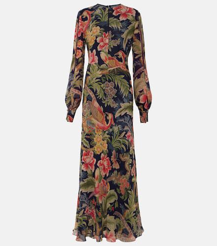 Etro Robe longue en soie à fleurs - Etro - Modalova