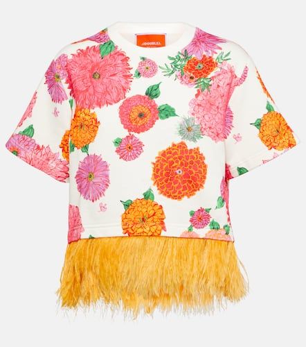 Top La Scala en coton à fleurs et plumes - La DoubleJ - Modalova