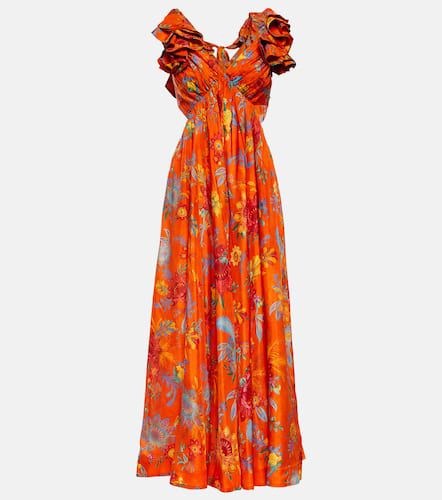 Robe longue en soie à fleurs - Zimmermann - Modalova