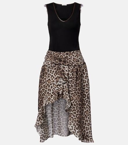 Robe midi asymétrique à motif léopard - Jacques Wei - Modalova