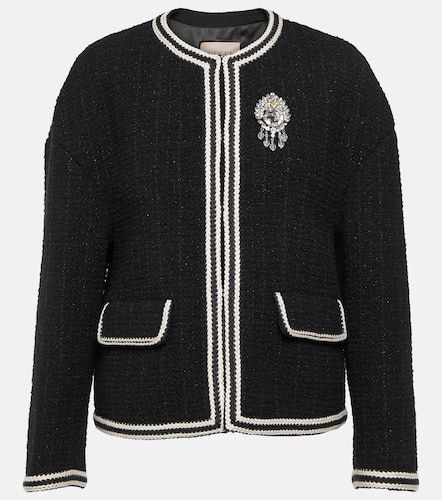 Veste en tweed de laine à ornements - Gucci - Modalova