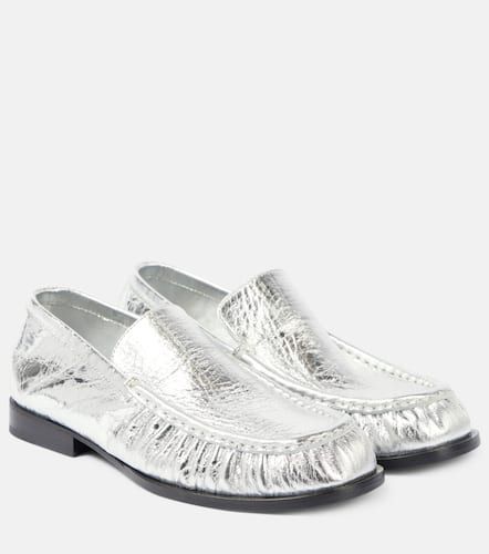 Mocassins en cuir métallisé - Dries Van Noten - Modalova