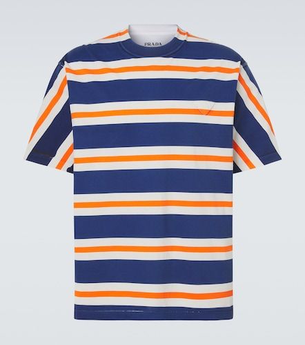 T-shirt rayé en jersey de coton - Prada - Modalova