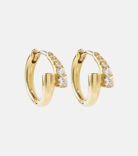 Boucles d'oreilles Lola Huggie en or 18 ct et diamants - Melissa Kaye - Modalova