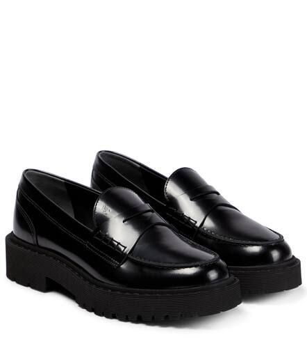 Mocassins H543 en cuir Cuir Hogan en coloris Noir Femme Chaussures Chaussures plates Souliers et mocassins 