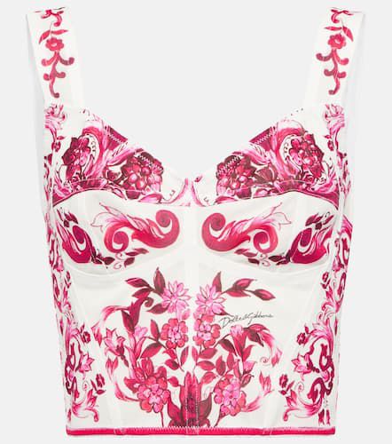 Top corset Majolica imprimé - Dolce&Gabbana - Modalova