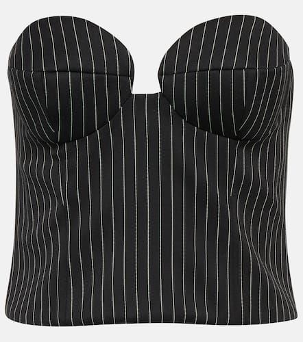 Top bustier rayé en laine - Magda Butrym - Modalova