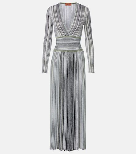 Robe midi en lamé à rayures - Missoni - Modalova