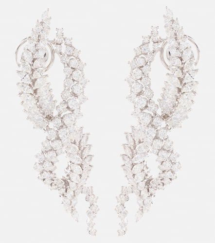 Boucles d'oreilles Y-Conic en or blanc 18 ct et diamants - Yeprem - Modalova