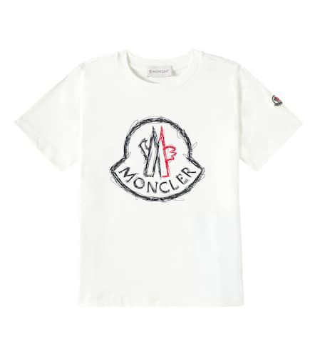 T-shirt en coton à logo - Moncler Enfant - Modalova