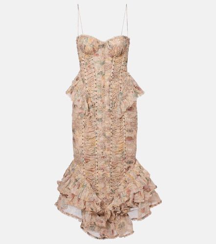 Robe midi Rebellion en soie à fleurs - Zimmermann - Modalova