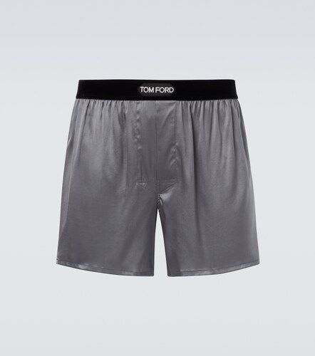 Boxer en soie mélangée à logo - Tom Ford - Modalova