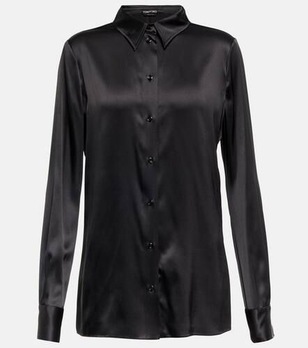 Chemise en satin de soie mélangée - Tom Ford - Modalova