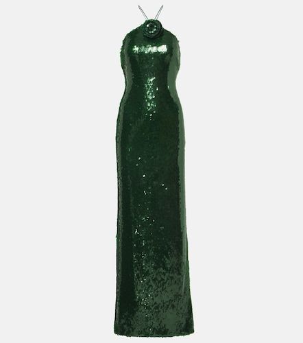 Robe longue à sequins et fleur - Magda Butrym - Modalova