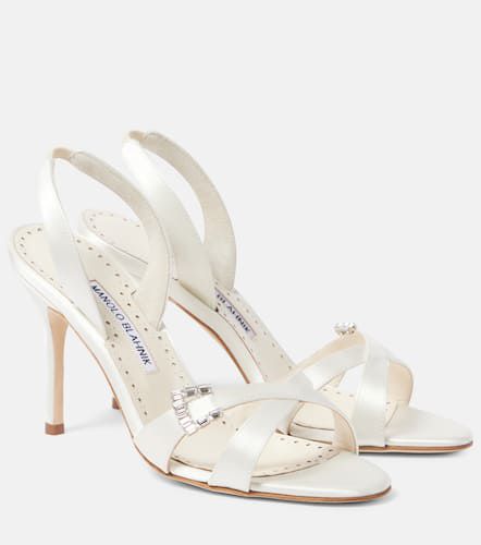 Sandales Ramisli en satin à ornements - Manolo Blahnik - Modalova