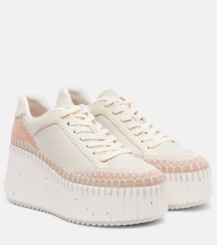 Chloé Baskets compensées Nama en cuir - Chloe - Modalova