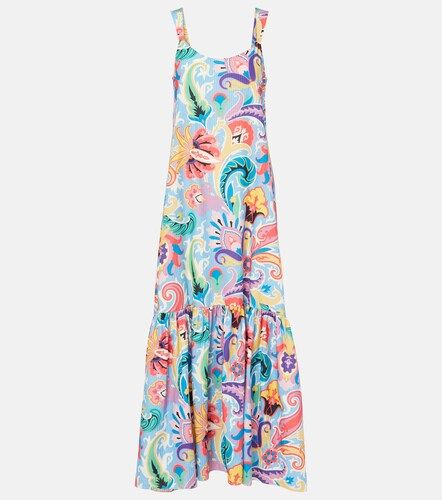 Robe longue en coton et soie à imprimé - Etro - Modalova