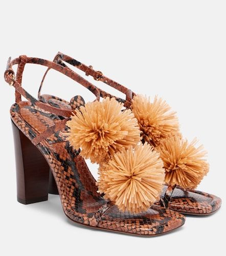 Sandales Isosolde en cuir et raphia - Ulla Johnson - Modalova
