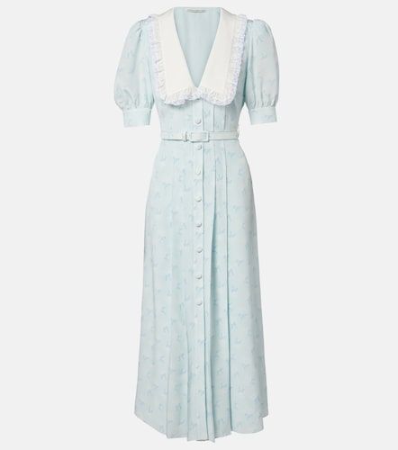 Robe en soie à fleurs - Alessandra Rich - Modalova