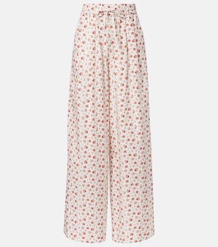 Pantalon ample en popeline de coton mélangé - Dolce&Gabbana - Modalova