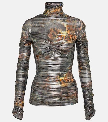 Mugler Top froncé imprimé - Mugler - Modalova