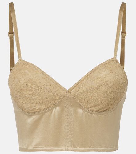 Bustier brodé en coton et soie - Saint Laurent - Modalova