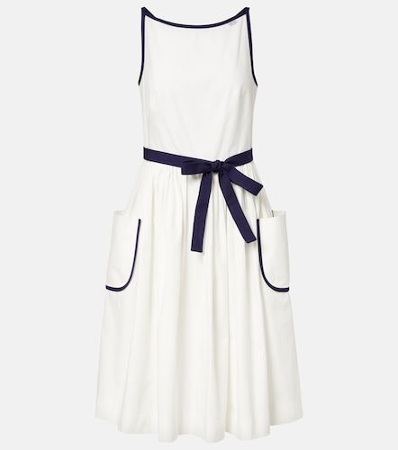 Prada Robe midi en coton et lin - Prada - Modalova