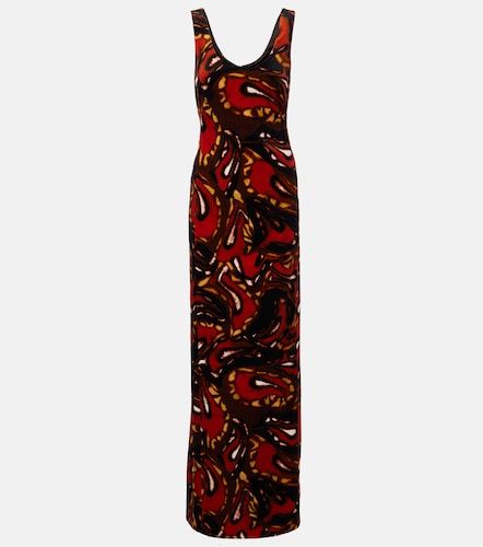 Robe longue en coton mélangé à imprimé - Dries Van Noten - Modalova