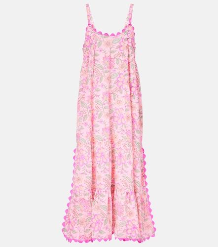 Robe longue en coton à fleurs - Juliet Dunn - Modalova