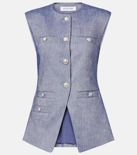 Gilet Tamara en lin mélangé - Veronica Beard - Modalova