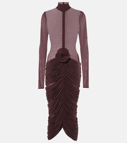 Robe midi à appliqués floraux - Magda Butrym - Modalova