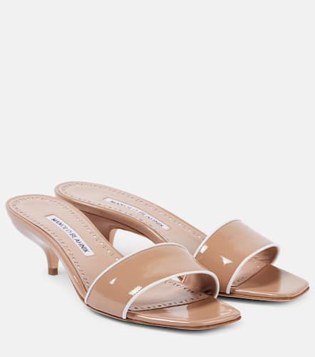 Mules Helamu en cuir verni - Manolo Blahnik - Modalova