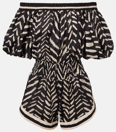 Combi-short en coton à épaules dénudées - Johanna Ortiz - Modalova