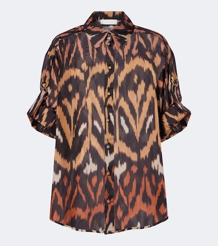 Chemise Aster en soie habutaï à imprimé - Zimmermann - Modalova