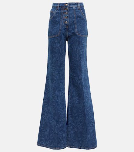 Jean flare imprimé à taille haute - Etro - Modalova